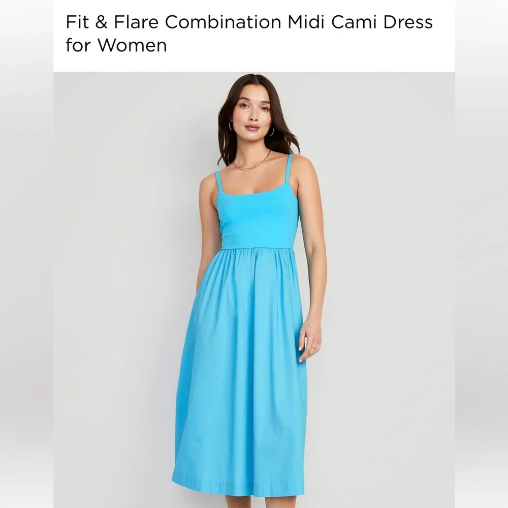 Old Navy Blue Midi Dress - Picture 5 of 5